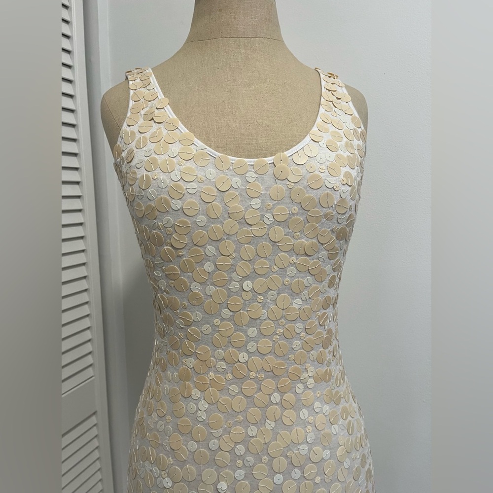 Elegant Tan New Sleeveless Mini Dress